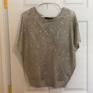 The Limited Short Sleeve Sequin Sweater